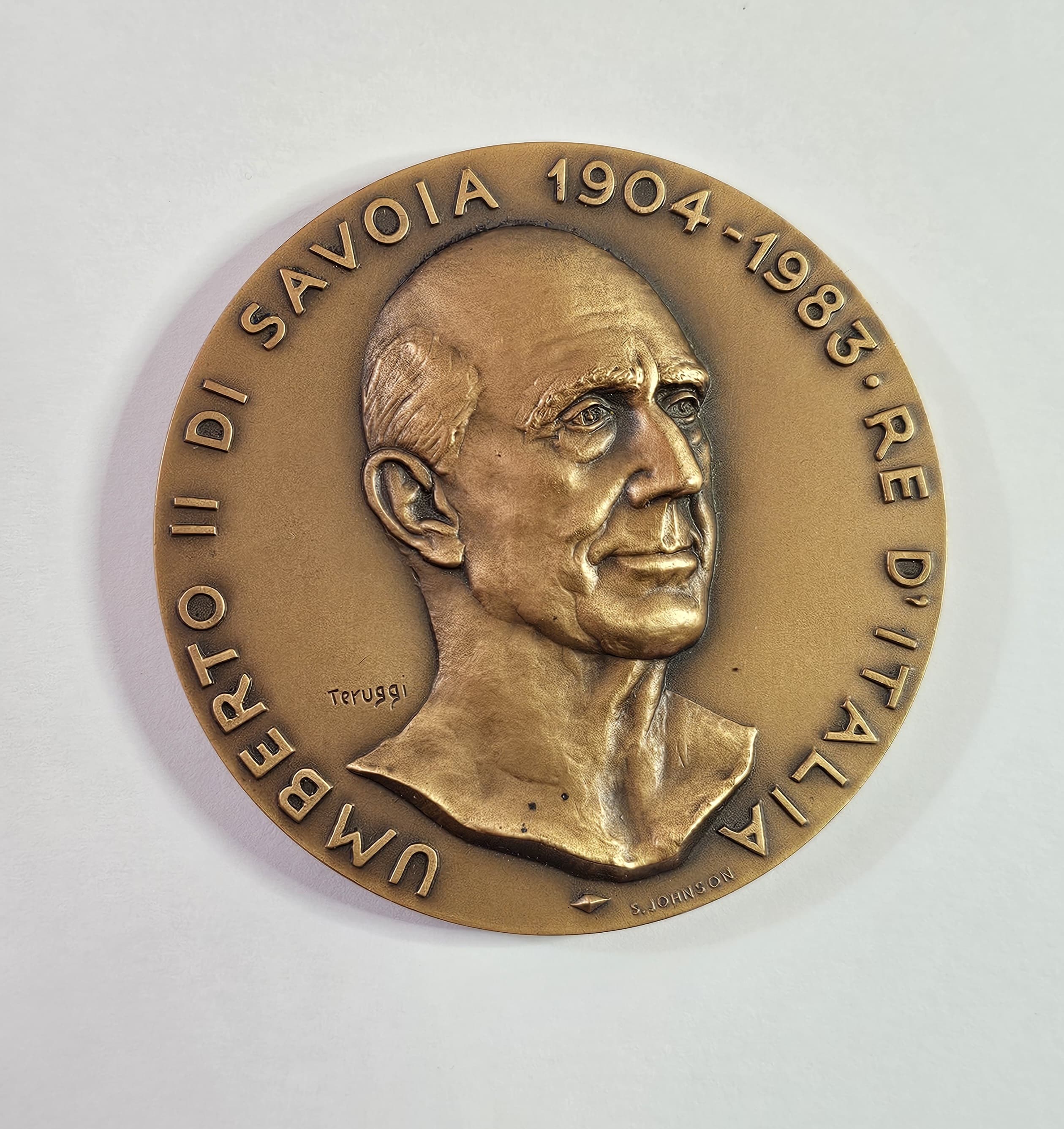 UMBERTO II DI SAVOIA 1904-1983 RE D'ITALIA  MEDAGLIA IN BRONZO