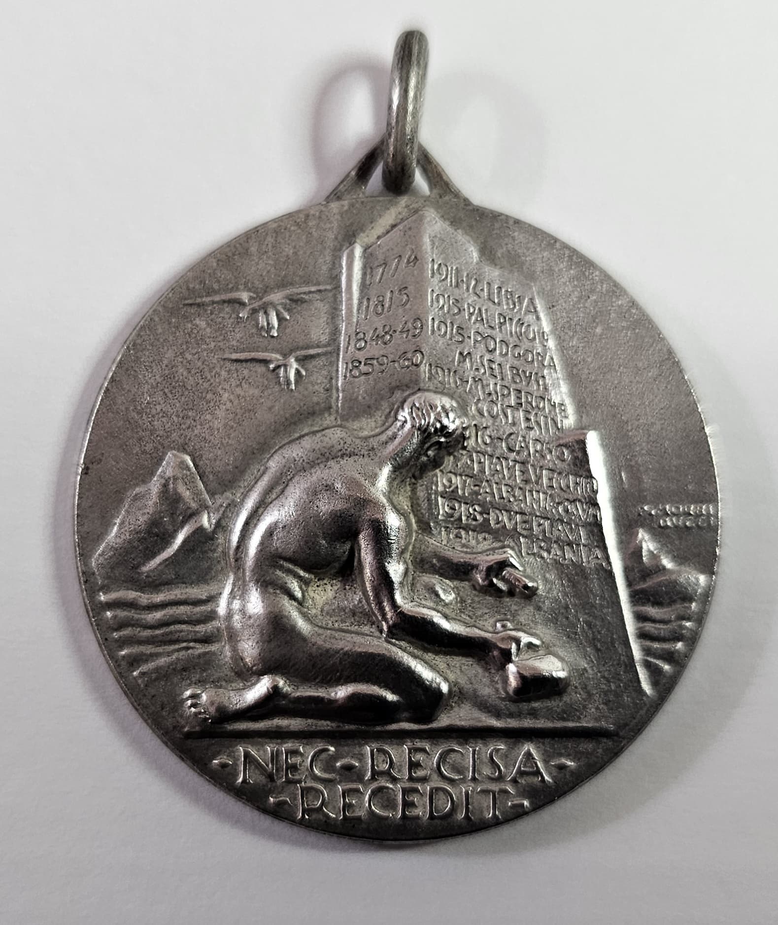 MEDAGLIA IN ARGENTO R. GUARDIA DI FINANZA 1935