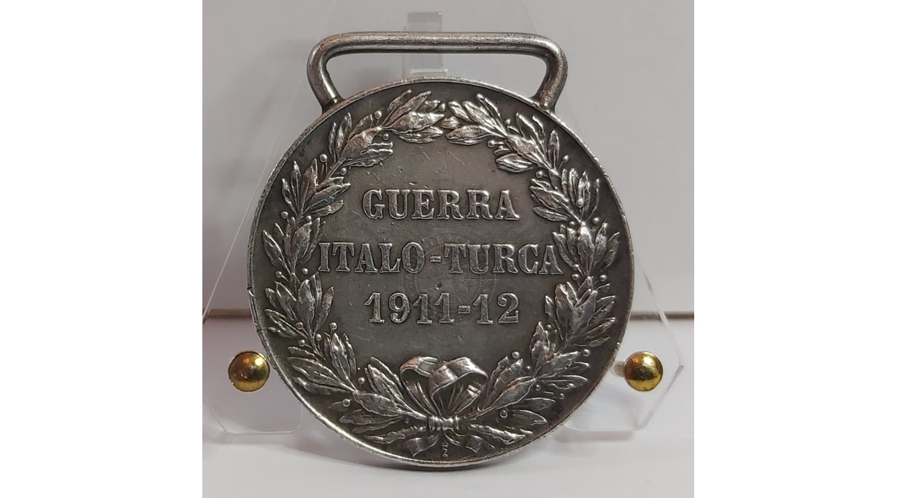 MEDAGLIA IN ARGENTO GUERRA ITALO-TURCA 1911-12