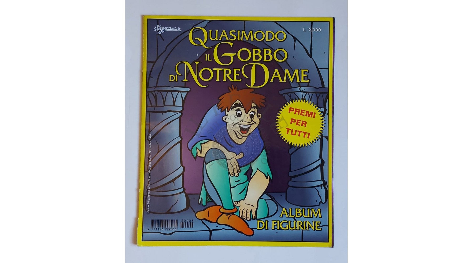 ALBUM QUASIMODO IL GOBBO DI NOTRE DAME 1996 COMPLETO IN PERFETTE CONDIZIONI