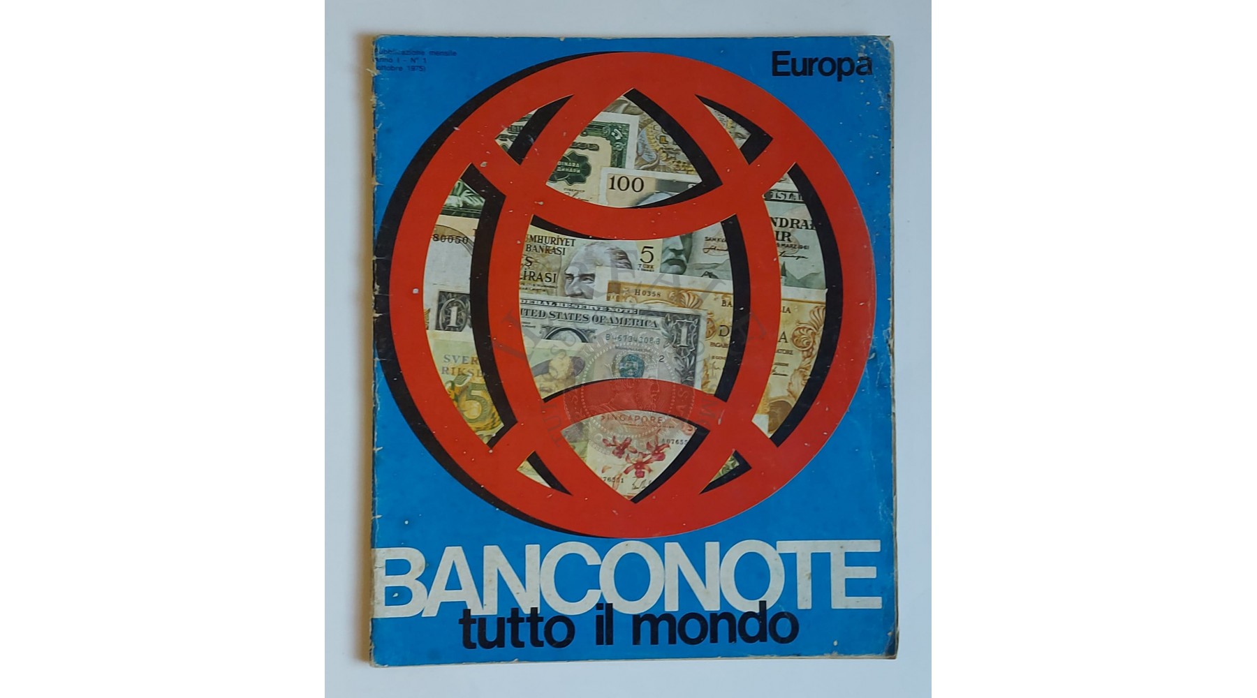 ALBUM EUROPA BANCONOTE DI TUTTO IL MONDO 1975  INCOMPLETO IN BUONE CONDIZIONI