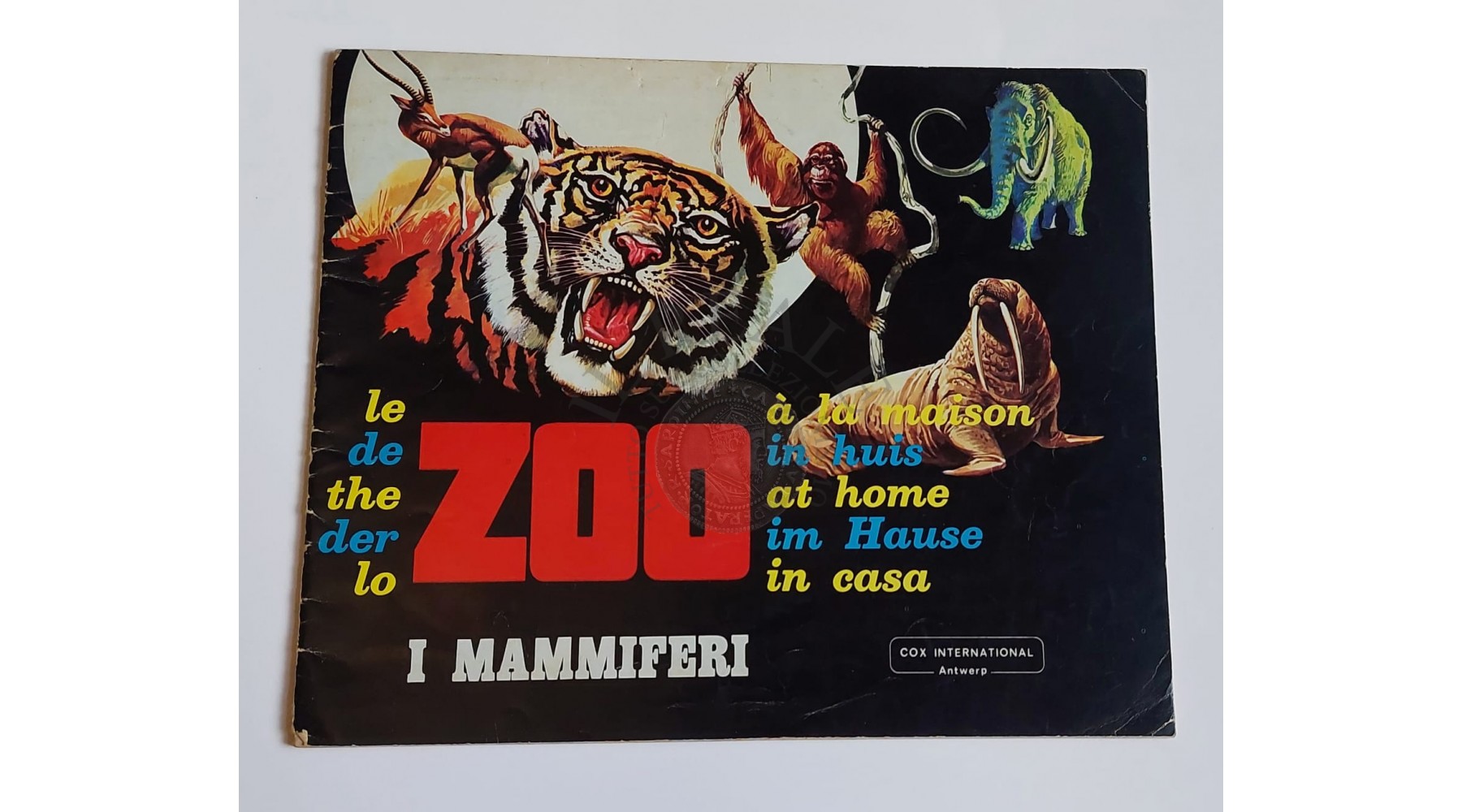 ALBUM DI FIGURINE LO ZOO IN CASA COX INTRNATIONAL ANTWERP