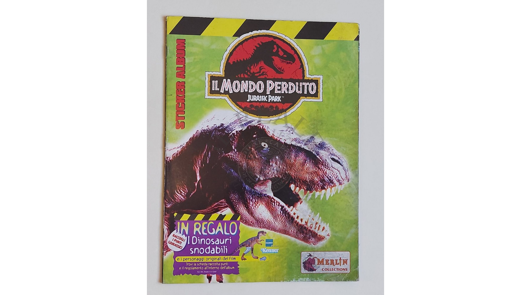 ALBUM JURASSIC PARK IL MONDO PERDUTO 1997 , MERLIN COLLECTION IN BUONISSIME CONDIZIONI ,INCOMPLETO