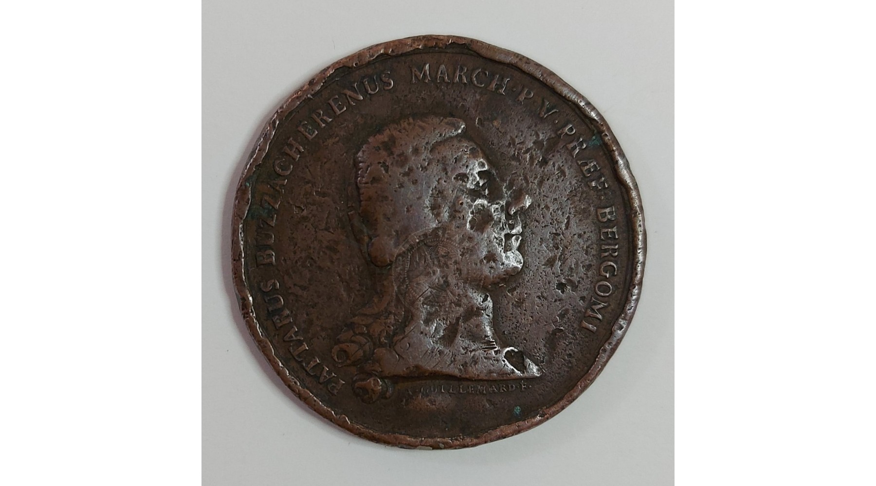 MEDAGLIA IN BRONZO Pattaro marchese Buzzaccarini 1791