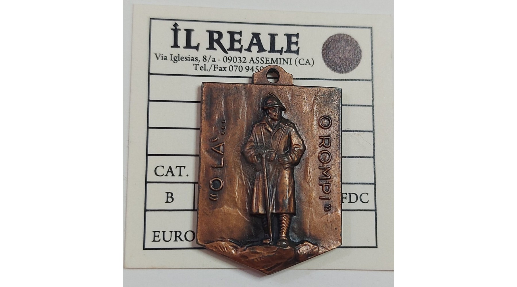 MEDAGLIA IN BRONZO 8° REGIMENTO ALPINI ""OLA' OROMPI""