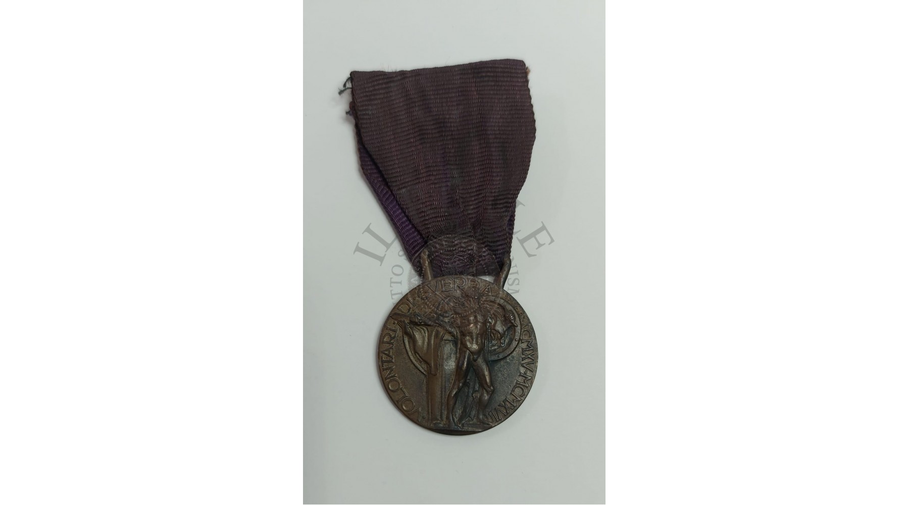 MEDAGLIA IN BRONZO VOLONTARI DI GUERRA 1915-1918 - PER L'ITALIA