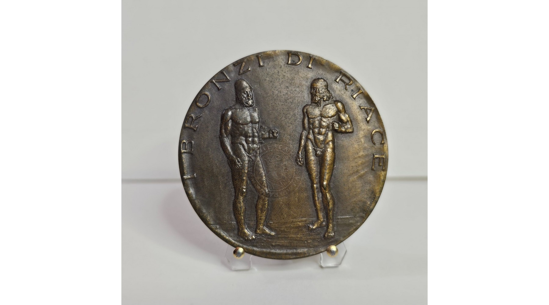 MEDAGLIA IN BRONZO I BRONZI DI RIACE - I TESORI DELLA CALABRIA, CONIATA DALL' I.P.Z.S NEL 1981 IN 2000 ESEMPLARI NUMERATI