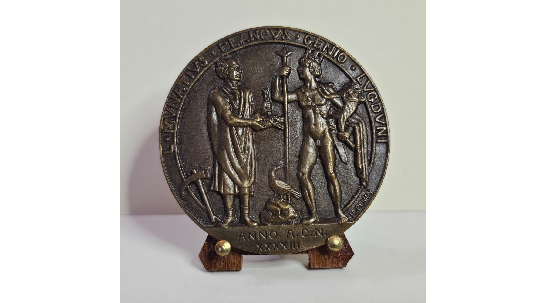 MEDAGLIA IN BRONZO  COMMEMORATIVA DEL BIMILLENARIO DELLA CITTA' DI LIONE  AMATOR INCISORE