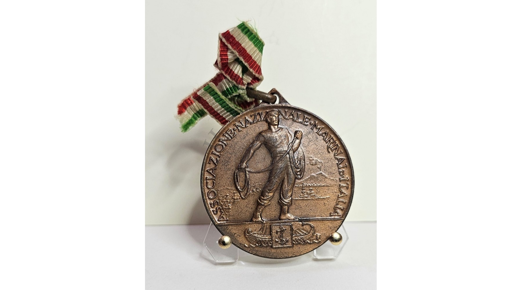 MEDAGLIA IN BRONZO ASSOCIAZIONE NAZION ALE MARINAI D'ITALIA - RADUNO NAZIONALE NAPOLI 4-6 NOV. 1955