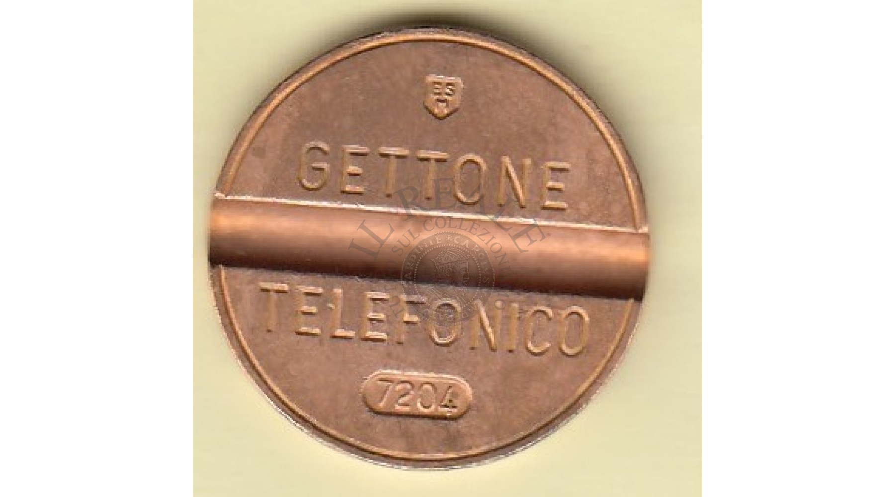 GETTONE TELEFONICO CON SEGNO DI ZECCA ESM NUMERO DI SERIE 7204