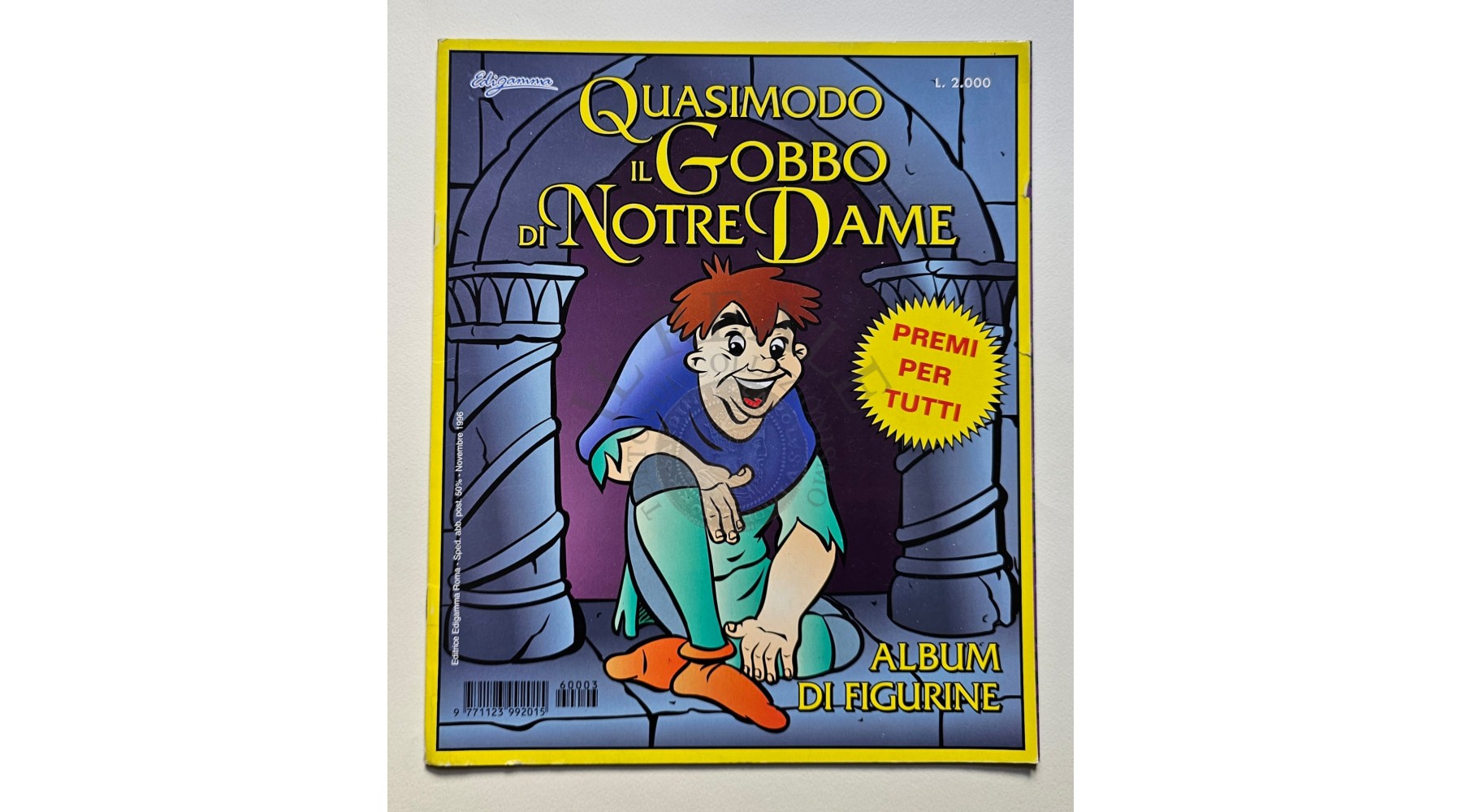 Album Quasimodo il gobbo di notre dame 1996 , nuovo senza figurine