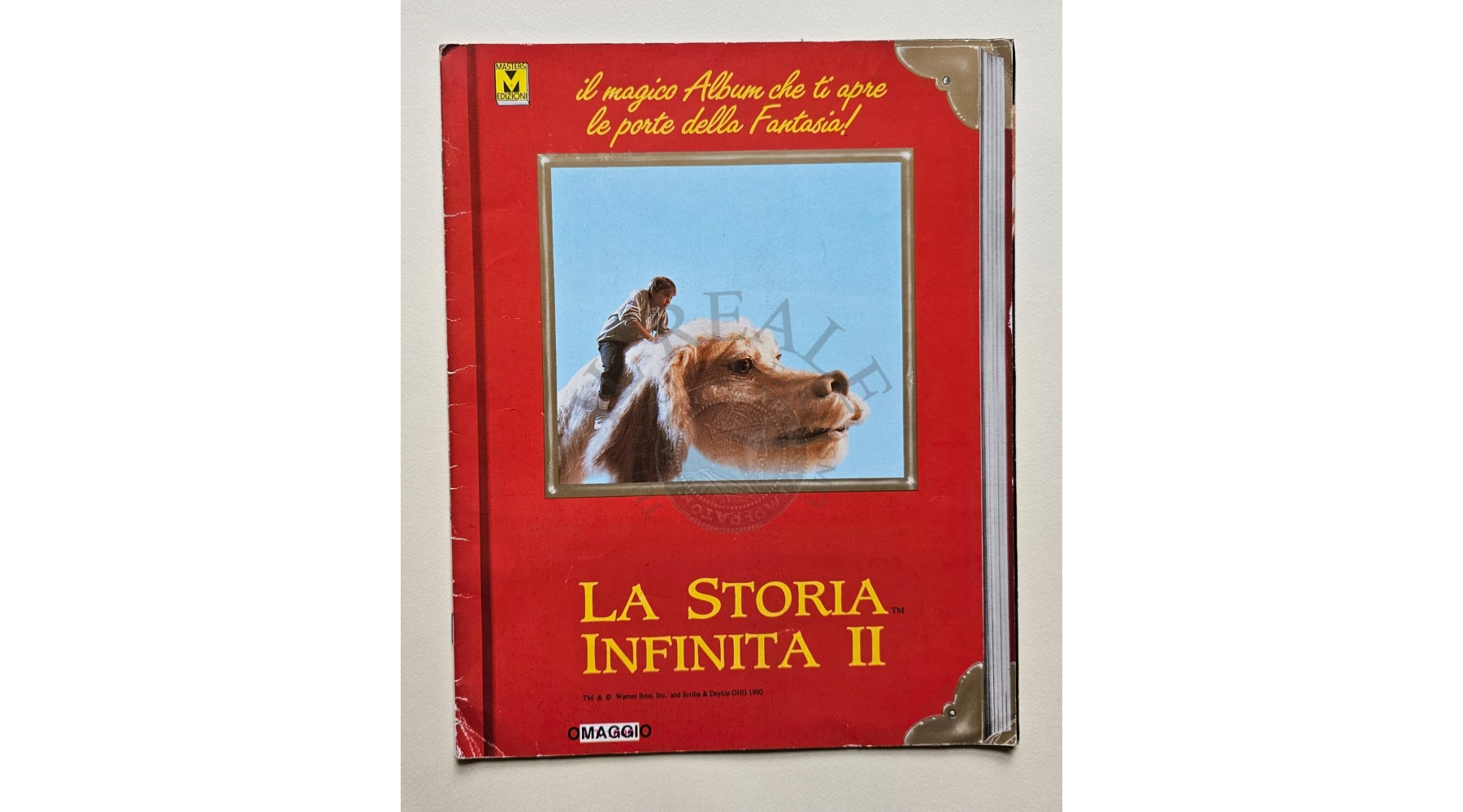 ALBUM FIGURINE LA STORIA INFINITA II 1990 MASTER COLLECTION CON 4 FIGURINE IN BUONE CONDIZIONI