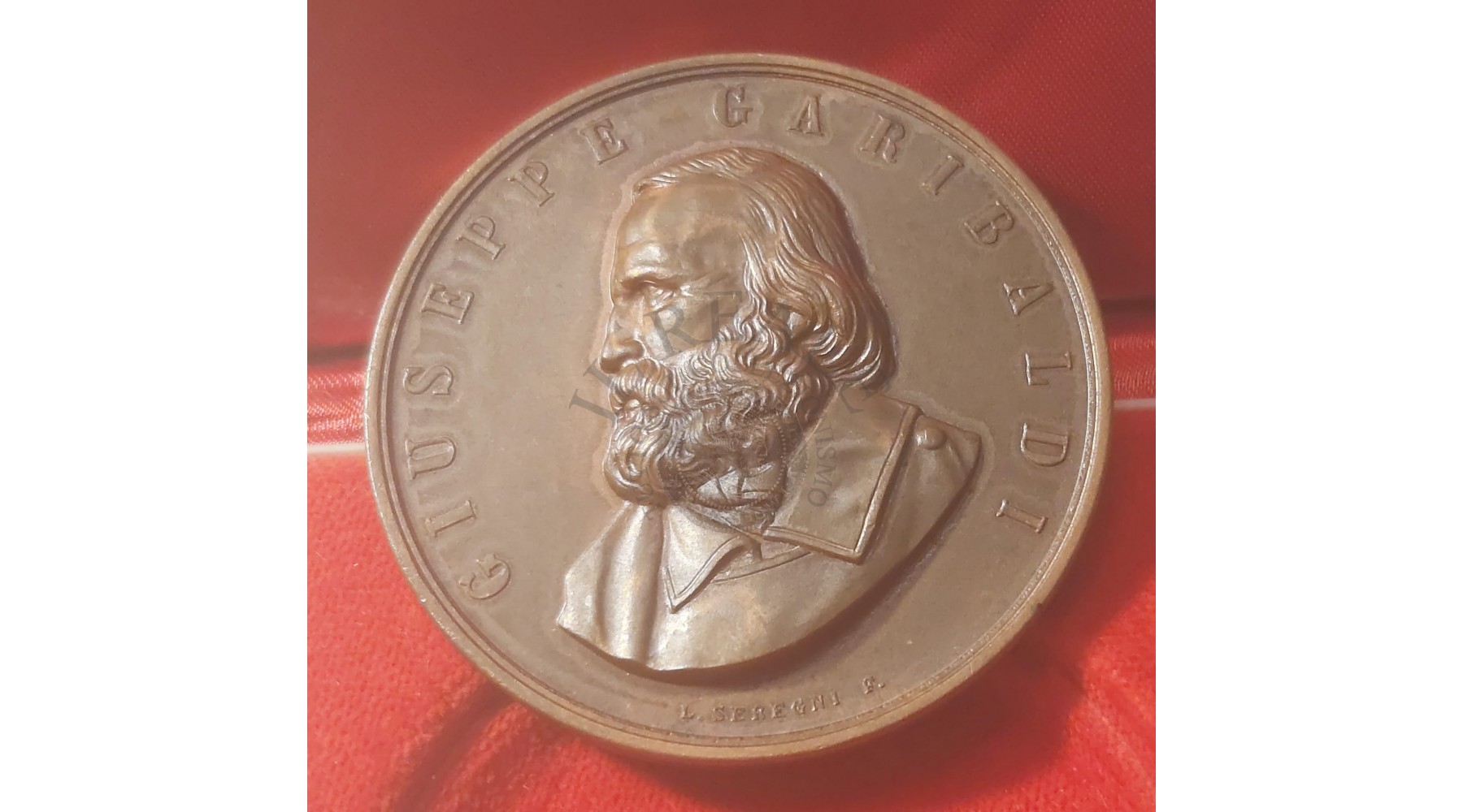 MEDAGLIA IN BRONZO GIUSEPPE GARIBALDI CENTENARIO DELLA MORTE  ALL'EROE DEI DUE MONDI 1882-1982