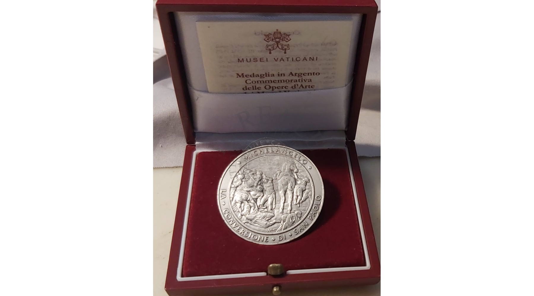 Medaglia Commemorativa delle Opere d'Arte dei Musei Vaticani   MICHELANGELO- LA CONVERSIONE DI SAN PAOLO  2005